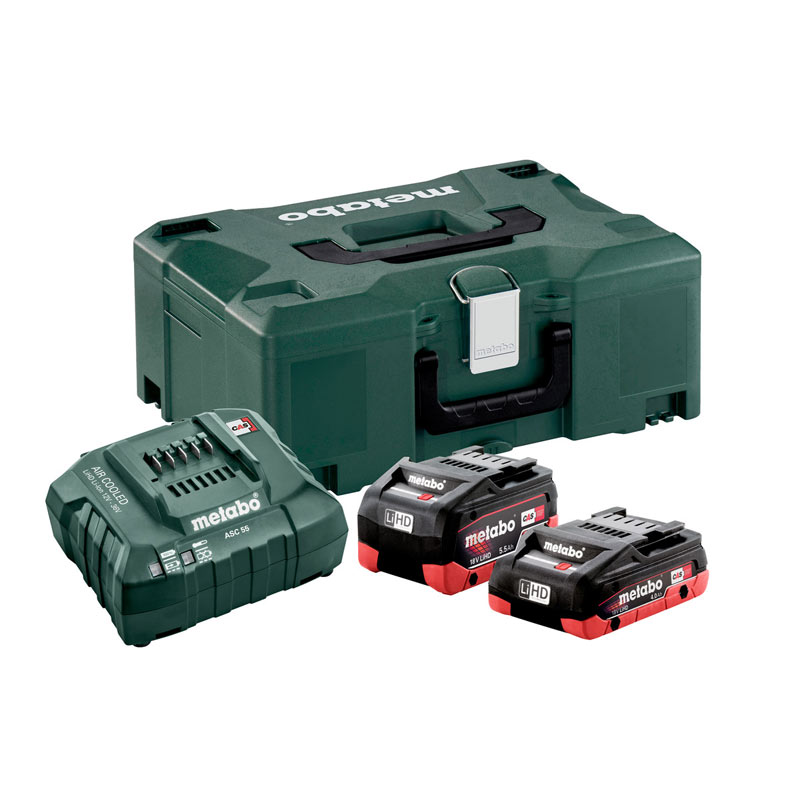 Metabo - Basic set LiHD 1 x 4.0 Ah + 1 x 5.5 Ah