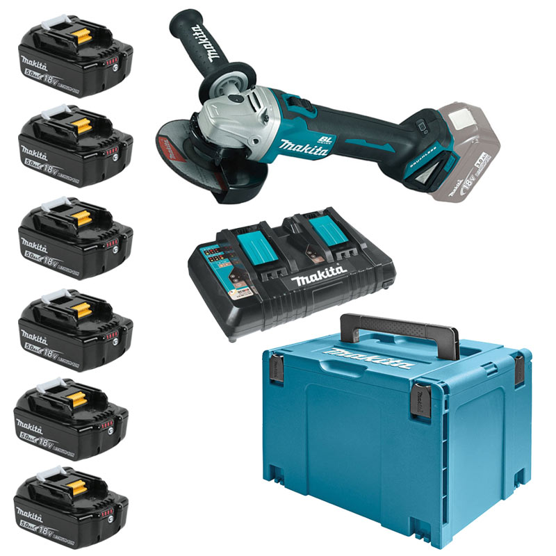 Makita - Akumulatorska ugaona brusilica DGA504RTJ6