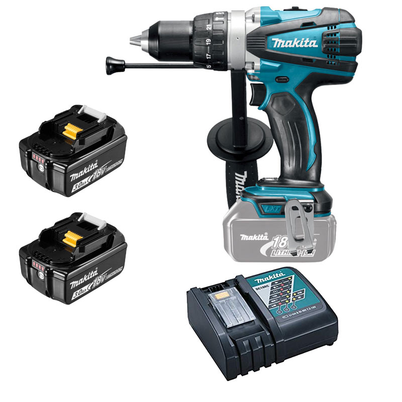 Makita - Akumulatorska vibraciona bušilica-odvijač DHP458 2x3Ah